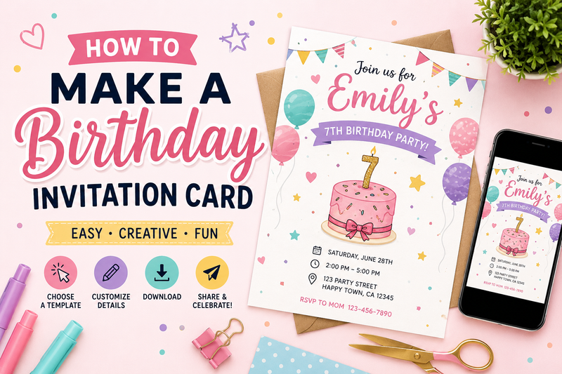 How to Make a Birthday Invitation Card | Easy DIY Guide