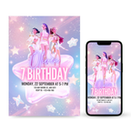 KPOP Demon Hunters Birthday Invitation Template