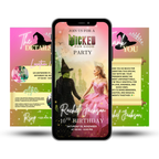 Wicked birthday party invitation template