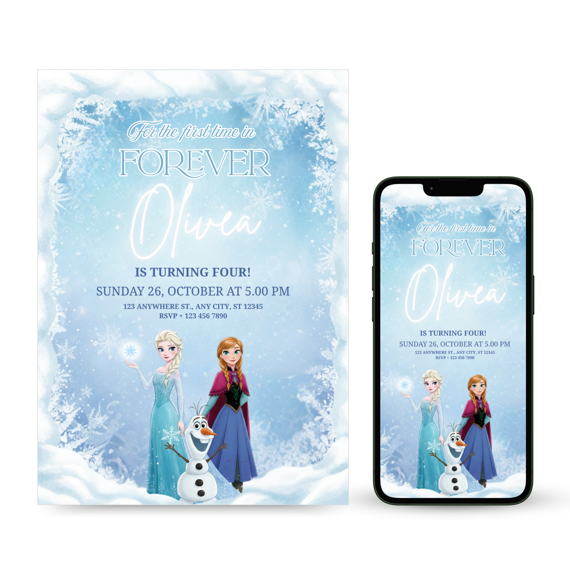 Frozen Birthday Invitation Template