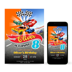 Hot Wheels Birthday Invitation Template