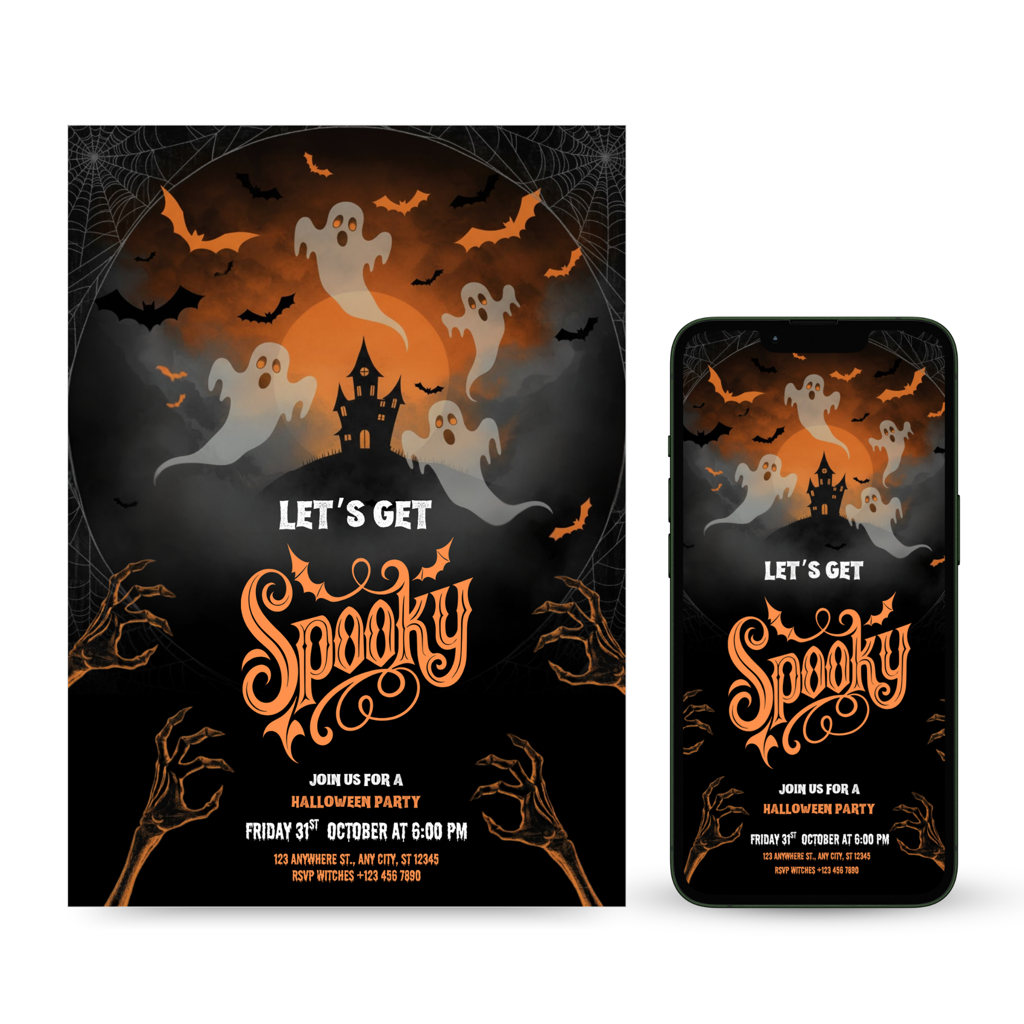 Animated Halloween Party Invitation Template