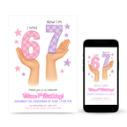 6-7 Birthday Invitation for Girls