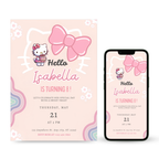 hello kitty birthday invitation pink template