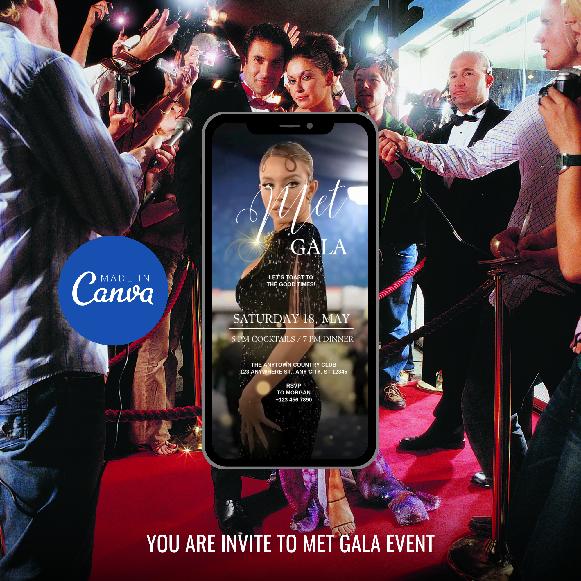 Digital Met Gala 2025 Invitation Template