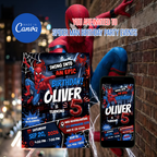 Spider Man Birthday Invitation for kids party