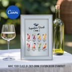 Customized Graduation Signature Drink Bar Menu