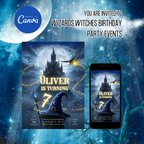 Wizards Witches Birthday Invitation - Earthyprints