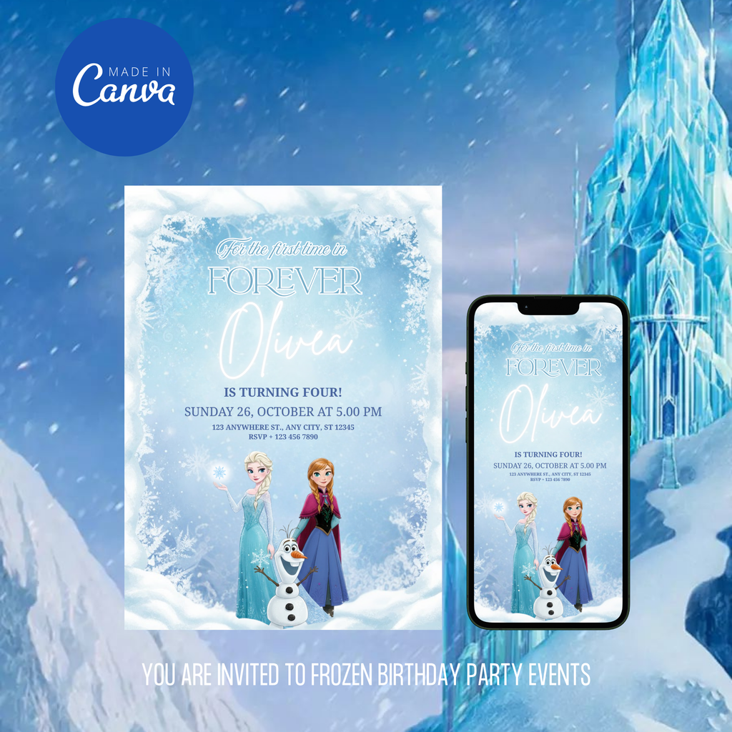 Frozen Birthday Invitation Template