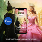 Wicked birthday party invitation template