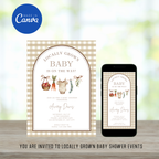 Locally Grown Baby Shower Invitation Template