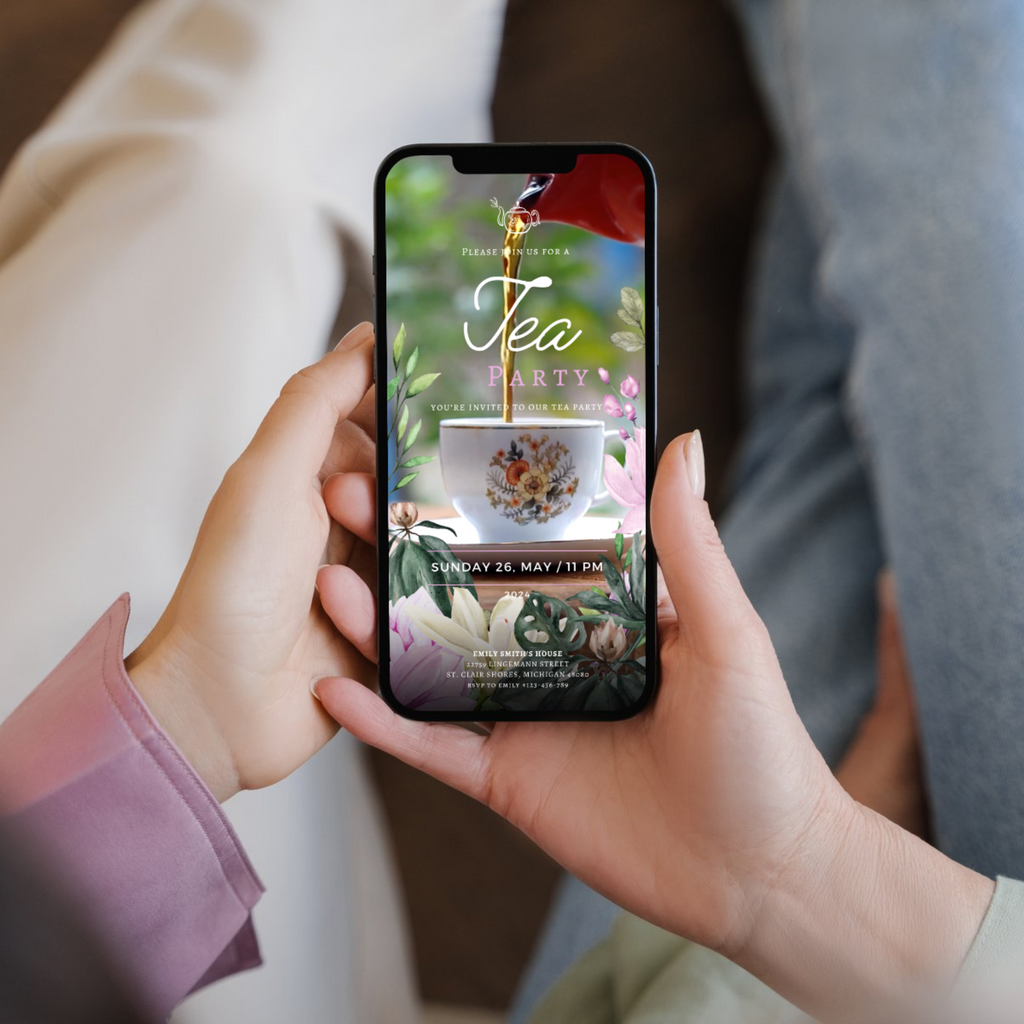 Digital Tea Party Invitation Template