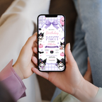 Cute Kuromi Birthday Invitation design