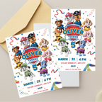 Paw Party Birthday Invitation Template