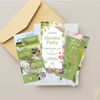 Digital Wildflower Garden Party Invitation Template