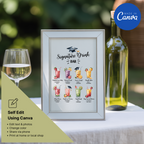 Customized Graduation Signature Drink Bar Menu
