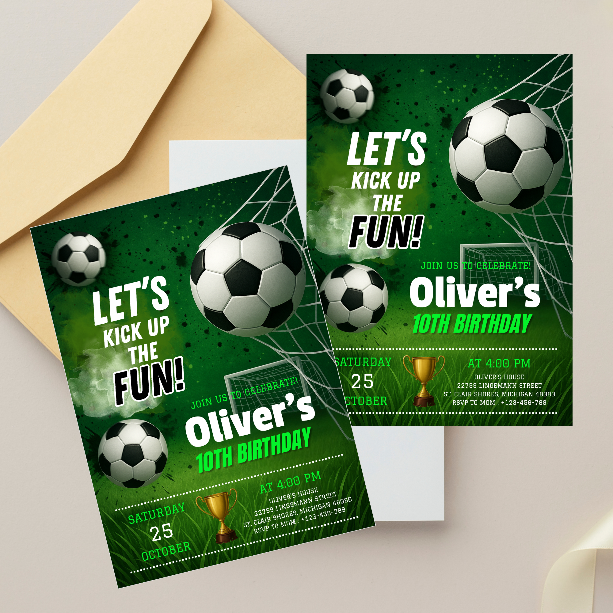 Soccer Birthday Invitation Template