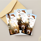 Digital Cowboy First Rodeo Invitation Template
