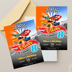 Hot Wheels Birthday Invitation Template