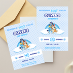 Bluey Birthday Invitation Template for Boys & Girls