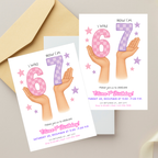 6-7 Birthday Invitation for Girls