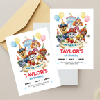 paw patrol invitation template for boys party