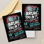 Editable Rage Room Party Invitation Template