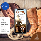 Digital Cowboy First Rodeo Invitation Template