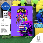 Fort Game Birthday Invitation Template