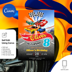 Hot Wheels Birthday Invitation Template