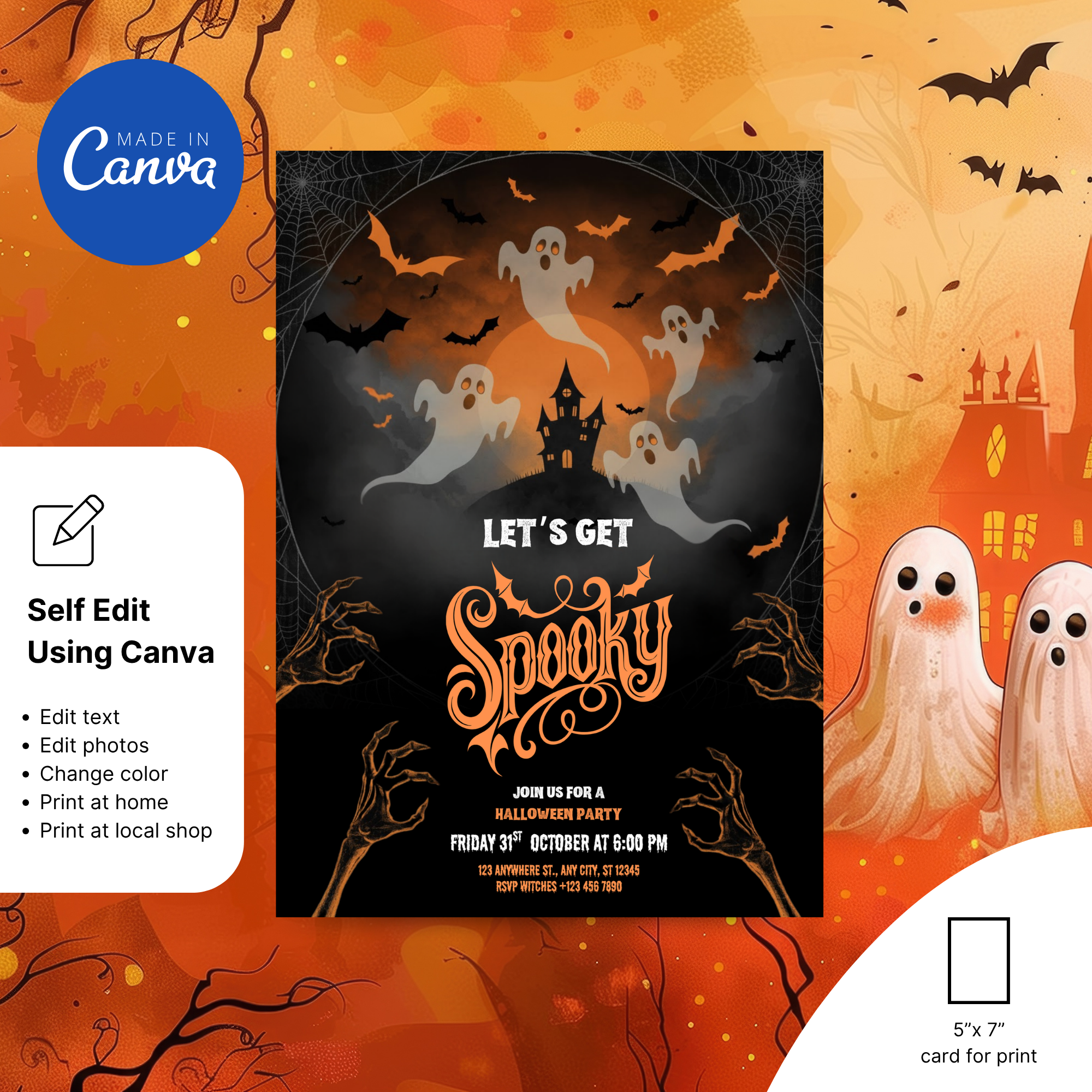 Animated Halloween Party Invitation Template