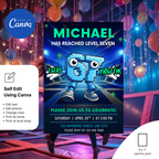 printable trampoline park invitation for kids party