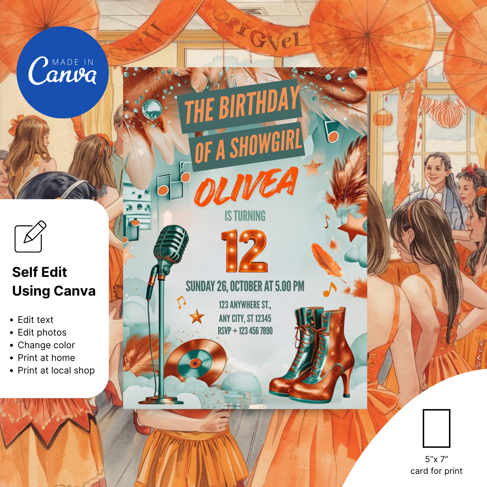 Life of a Birthday Girl Invitation Template