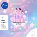 KPOP Demon Hunters Birthday Invitation Template