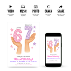 6-7 Birthday Invitation for Girls