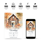 Rustic Barn Wedding Invitation Template
