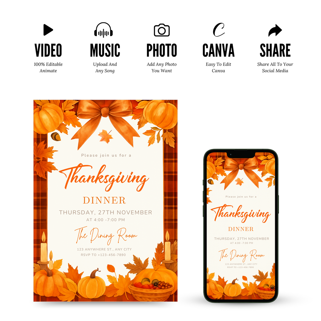 Thanksgiving Dinner Invitation Template