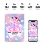 KPOP Demon Hunters Birthday Invitation Template