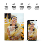 Traditional Haldi Kumkum Invitation with marigold and diya design