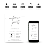 Elegant Welcome Party Invitation Template