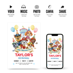 paw patrol puppy party invite template