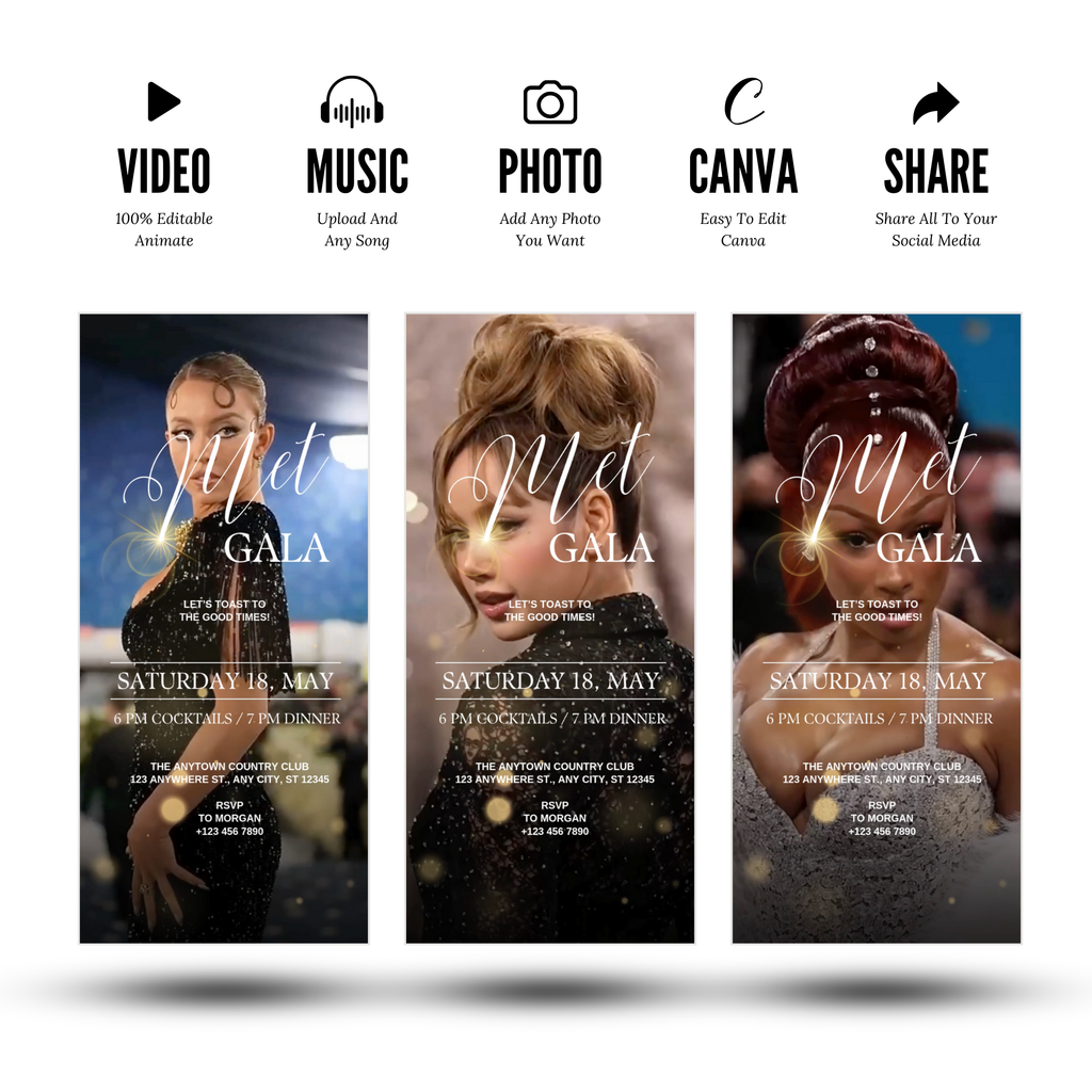 Digital Met Gala 2025 Invitation Template
