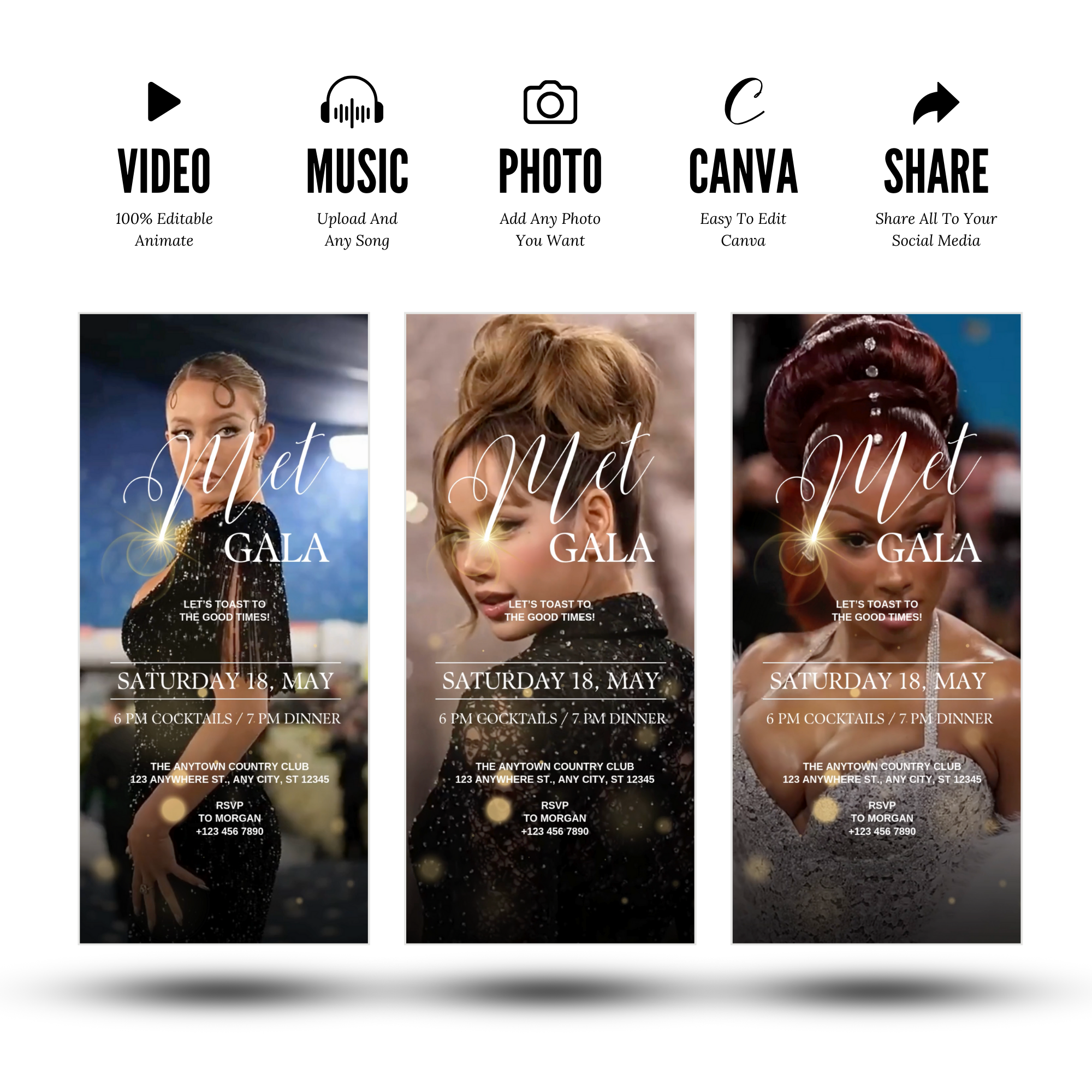 Digital Met Gala 2025 Invitation Template