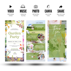 Digital Wildflower Garden Party Invitation Template