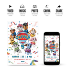 Paw Party Birthday Invitation Template