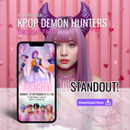 KPOP Demon Hunters Birthday Invitation Template