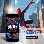 Spider Man kids birthday invitation printable