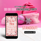 Ho Ho Hos Funny Christmas Party Invitation - Earthyprints