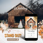 Rustic Barn Wedding Invitation Template