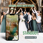 Country style rehearsal dinner rustic wedding invitation template